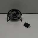 Comfort Zone 4-inch All-Metal Desk Fan with USB or Power Cord, Single Speed, 360 Degree Adjustable Tilt, Compact & Durable Mini Electric Fan for Home, Office or Travel Use, Black