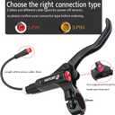 ZOOM HB876E Hydraulic E-Bike Brake Kit 4-Piston Calipers with 2/3-Pin Power Cut-Off Sensor, Pre-Bled with Mineral Oil, Includes 160mm Rotors