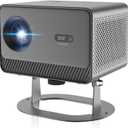 Mini Projector with WiFi and Bluetooth, Smart Portable Projector 4K Support, 300 ANSI Lumens, Android 13, Auto Keystone Correction & Electric Focus, 200" Screen Compatible with iPhone/Laptop/TV Stick (Gunmetal)