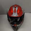 OUMURS Adult Dirt Bike Helmet with Goggles Gloves & Mask Adjustable Sun Visor Motorcycle Adults ATV Helmet OffRoad Motocross Downhill Moped MX for UnisexAdultRed Flame, M