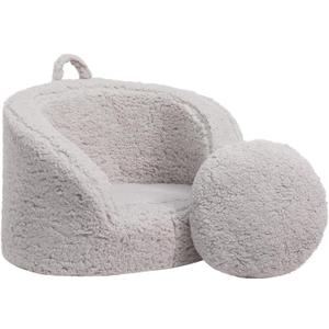 ALIMORDEN Snug-Arch Toddler Couch, Comfy Foam Baby Chair, Ergonomic Toddler Chair with a Snug Embrace Design for Boys and Girls, Light Grey