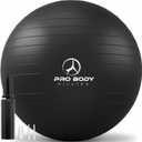ProBody Pilates Yoga Ball Classic (XXL: 31-34 inches/78-85 cm, Black)