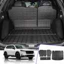 Rongtaod Cargo Mat Compatible with 2023 2024 2025 2026 Honda CRV (Include Hybrid) Cargo Liner Trunk Mat Back Seat Cover Protector Honda CR-V Accessories (Fit Upper Deck, Trunk Mat+Backrest Mats)