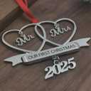 Christmas Ornament 2025 Our First Married Ornaments Mr Mrs Tree Decoration Wedding Gifts Couple Xmas Bridal Shower Newlywed Gift 1st Keepsake Unique Gift (Our First Christmas Mr Mrs)
