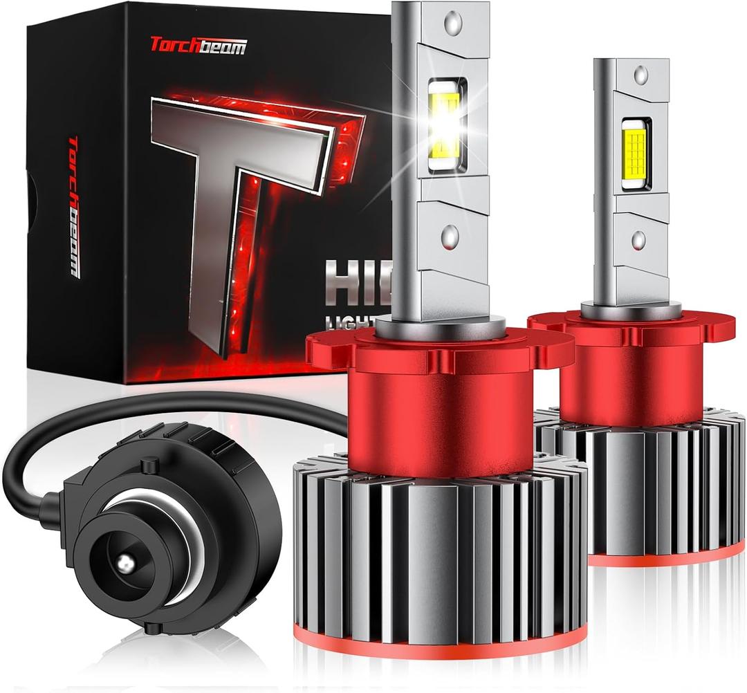 Torchbeam D2S D2R HID Bulbs, 30000LM 6000K Cool White 45W Xenon Bulbs, 85122 66240 66040 66240CBI Bulbs for HID Assembly Bulb, Pack of 2