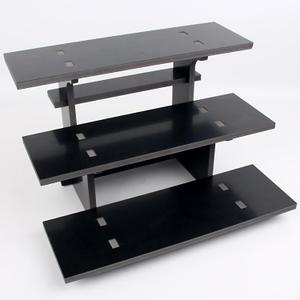 3 Tier Staight Retail Table Display Stands Farmers Market Display Shelf for Food & Merchandise, Portable Retail Display Shelves for Retail Stores & Vendors for Cupcake Stand, Craft Shows