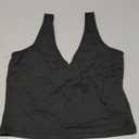 YEOREO SoftHue Women's Impact Halter Tank Top Longline Backless Scoop Neck Built-in Bra Sports Workout Gym Crop Top (Dark Grey), Size Small