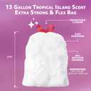 Amazon Basics Extra Strong & Flex Tall Kitchen Drawstring Trash Bags, Tropical Island Scent, 13 Gallon, 40 Count