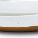 MORA Ceramic Large Serving Bowls- Set of 2 Oval Platters for Entertaining. Modern Kitchen Dishes for Dinner, Fruit, Salad, Turkey, etc. Oven, Dishwasher Safe, 110/ 80 oz, 16" / 14.6" - Vanilla White