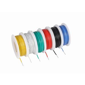 TUOFENG 30 awg Wire Solid Core Hookup Wires-6 Different Colored Jumper Wire 100ft or 30m Each, 30 Gauge Tinned Copper Wire PVC (OD: 0.60mm) Hook up Wires Kit