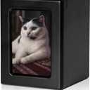 PCS Pet Urns for Dogs Ashes, Dog Photo Urn, Pet Cremation Box, Urns for Dog Ashes, Dog Ashes Urn Black-Small (S(0-25lbs))
