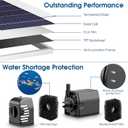 Antfraer 12W Solar Water Pump, Solar Water Fountain Pump 160GPH Flow Adjustable with 6.6FT PVC Tubing, Solar Pond Pump for Fish Pond Garden Waterfall Hydroponics DIY Water Features