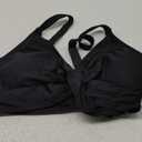 Aqua Eve Women Underwire Bikini Top - Push Up Swimsuit Top Bra Padded Bathing Suit 2025 Twist Front Swimwear, Black XL