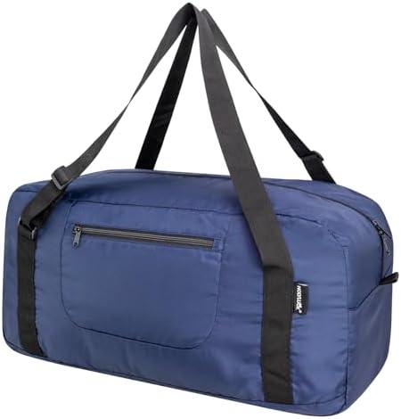 HOLYLUCK Foldable Travel Duffel Bag For Women & Men Luggage Great for Gym - large navy blue 55L