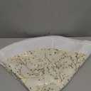 LoKori Christmas Tree Skirt, Gold White Faux Fur Plush Christmas Tree Base Mat Thick Velvet Rugs Rustic Xmas Holiday Party Ornaments Decorations,36Inch