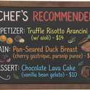 MyGift 35-Inch Wall-Mounted Chalkboard Sign, Vertical/Horizontal Hanging Torched Wood Frame Erasable Message Board