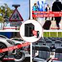 Barydat 16.4 ft Magnetic Retractable Wall Mount Barrier, Crowd Control Safety Belt with ABS Case for Grocery Retail Store Stadium(Authorized Access Only,Black,2 Pcs)