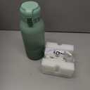 Momcozy Portable Milk Warmer for Travel  Dual Heating Modes for Breast Milk & Water, Portable Bottle Warmer with Fast Heating & Long Battery Life, 17 Ounces Large Capacity to Meet Your All-Day Needs (Green)