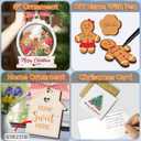 6" Shaking Christmas Ornament 2025 for Family of 2,3,4,5,6,7,8,9,10,11,12,13,14,15,16, DIY Gingerbread Keepsake with Dog Cat, New Home Ornament, Gifts for Xmas Tree Hanging Decor HO49-6W