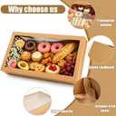 10 Pack Large Bakery Boxes with Window, 22x9.8x3.15 Inch Cookie Boxes, Cardboard Pastry Boxes, Brown Treat Box for Gift Giving, Baking Pies, Cakes, Muffins and Desserts (XL)