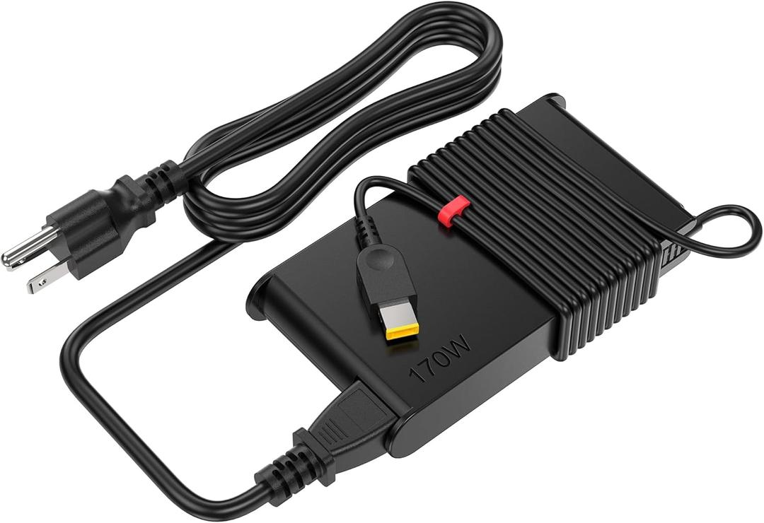 170W Charger for Lenovo Legion Slim 5 Yoga Pro 9i Lenovo ThinkPadX1 Extreme P16 P16v Lenovo IdeaPad Pro 5 LOQ 15APH8 6IRH8 15IRX9 15AHP9 20V 8.5A AC Adapter