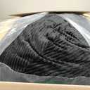 ENBAOHUI 3FT Memory Foam Bean Bag Chairs for Teens or Kids with Filling Bean Bag Sofa with Handle Super Soft Corduroy Fabric Lazy Sofa 3 Foot Black