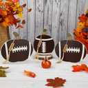 Vicenpal 3 Pcs Thanksgiving Fall Football Decorations for Home, Harvest Wooden Pumpkin Sign for Autumn Party Tiered Tray Centerpiece Table Decor Supplies, Thanksgiving Gift for Football Lover