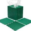 jxgzyy 24 PCS Basketball Court Tiles, 5/8 Inch Thick Modular Interlocking Outdoor Floor Tiles Over Grass, Non Slip PP Drainage Mat for Tennis Court Drain Deck Pool Patio Shower Garage Balcony