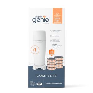 Diaper Genie Registry Gift Set | Includes Diaper Genie Complete Diaper Pail, 4 Refill Bags, 1 Carbon Filter | Perfect Starter Kit