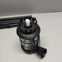 TIKI Outdoor Glass Lantern Torch  Weather-Resistant Decorative Torch for Patio, Garden & Backyard with 4-Piece Adjustable Height Pole, Fiberglass Wick & Snuffer, Black