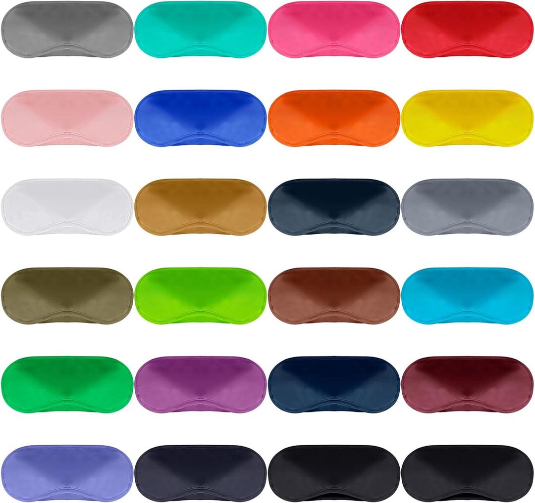 100 Pack Eye Mask Disposable Blindfolds for Games with Nose Pad Soft Eye Cover Party Pack Sleep Mask for Women Men Kids(Multi Color)