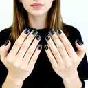 Cat eye 150pcs 5 colors press on nails short