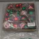 White Green Red Christmas Balls Ornaments - 44PCS Plastic Christmas Tree Ornaments Balls Shatterproof, 2026 White Green and Red Hanging Decoration for Christmas