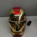 Iron Hero MK 5 1:1 Wearable Helmet - Voice, Touch, and Remote Control with LED Eyes, Realistic Sound Effects, Perfect for Cosplay, Display, and Collectible Figures for Man and Teen,Gold