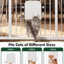 Pet Gate with Adjustable Cat Door, 3146 Inch Pressure Mounted Dog Gate for Doorways, Stairs and Hallways, Auto Close Walk Through Metal Safety Gate, Easy Install, White