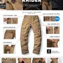 CQR Men's Tactical Pants, Water Resistant Ripstop Cargo Pants, Lightweight EDC Work Hiking Pants, Outdoor Apparel