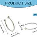 8Pcs Alloy Bikini Clips, Metal U Shape Ring Garment Clasps, Bra Hook Closure, Swimwear Front Clasp, Bra Clasp Replacement Part for Lingerie Sewing Bra Swimwear Buckle Making Garment Accessory (Sliver)
