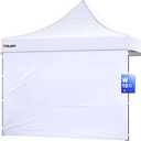 Instant Canopy SunWall for 1010ft Pop Up Canopy,Tent with Sidewalls 210D Oxford Fabric with Waterproof 99% UV Protection,Commercial/Suits Pop up Tent. (White, 1Sidewall)