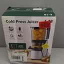 Juicer Machines, 3-in-1 Cold Press Juicer with 6.5" Extra Large Chute, 100oz Large Capacity, AC Motor, Makes Juice, Nut Milk & Sorbet, Bright White