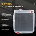 3 Row Radiator For 1965-1966 Ford Mustang, 1960-1965 Falcon 5.0L V8 AT MT, Aluminum Radiator For Ford 1960 1961 1962 1963 1964 1965 1966 CC251