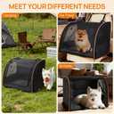 Dog Car Seat, Enclosed Carrier for Pets Travel Safety Dog Crate Soft-Sided Covered Car Kennel Carrier for Backseat for Medium Dogs