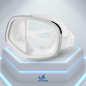 Scuba Mask with Drain Valve Wide View Suitable for Adults Scuba Diving, Free Diving, and Snorkeling Goggles Mask