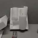 GenSwin 3D Wick Flameless Flickering Candles Battery Operated with Remote Timer, Real Wax Pillar LED Votive Candles Warm Light, Set of 3 Party/Wedding/Home Decor(White, D3 x H4.6 5.8 6.8)