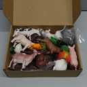 Yowlieu Realistic Farm Animal Figures Toys, 44 Pcs Plastic Farm Figurines Playset Includes Fences Mini Farm Animal Cake Topper Learning Toy Set for Kids & Toddlers