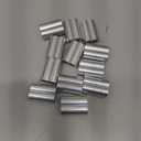 Yaocom 50 Pcs 1/4" Aluminum Crimping Loop Sleeve Cable Crimp Ferrules Wire Rope Sleeves for Diameter Wire Rope and Cable Line Ends
