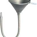 23.7" Bendable Spout Funnel with Filter, Iron Automotive Fuel Funnel with Flexible Pipe, Fuel Funnel with Long Hose, Universal Funnel for All Oils, Gas, Fuel and Other Liquids (23.7")