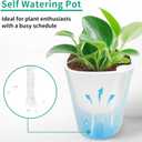 TCBWFY 4 Inch Self Watering Pots for Indoor Plants,8 Sets Self Watering Planter Pots with Visual Water Level Window and Multiple Vents,Self Watering Plant Pot for All House Plants,Flowers,Herbs