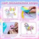 TOVIDO 19-Pc Unicorn Balloon Kit - Unicorn Balloons and 3D Rainbow and Latex Balloons for Birthday Party Decorations