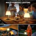 FUYO Cordless Table Lamp Waterproof, Rechargeble Shower Lamp, 3 Color-Temps & Dimmable Touch Desk Lamp, LED Night Light for Bathroom Patio Camping Restaurant Home (Black)