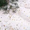 Christmas Tree Skirt 30" 36" 48" White Luxury Faux Fur Tree Skirt Stars Plush Tree Skirt for Christmas Tree Pencils Tree 906/Gold/78